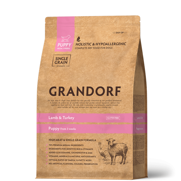 Grandorf Holistic Lamb&Turkey Puppy - Сухой корм для щенков всех пород с ягненком и индейкой  10 кг - АКЦИЯ